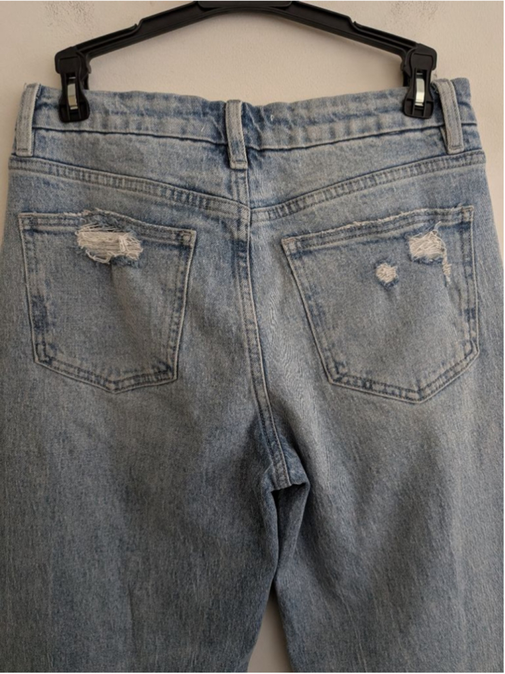 Vervet Distressed Wide Leg Crop Jeans Size 27 Light Wash High Rise Denim - Picture 7 of 9
